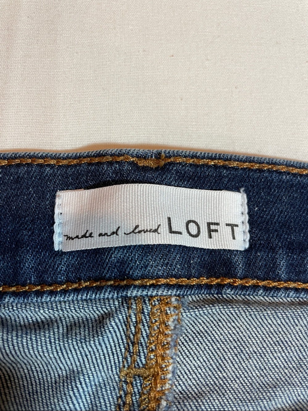 LOFT Dark Blue Wide Leg Jeans - Picture 4 of 6